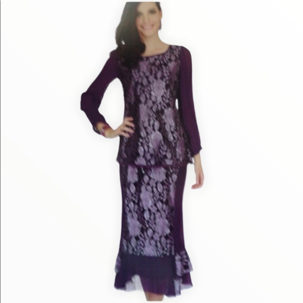 🔴Stunning 2Pcs Purple Skirt Set- Size L/XL